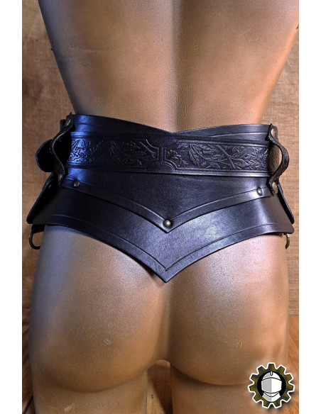 Medieval leather corset with belt...