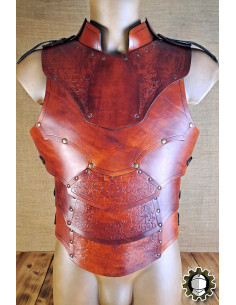 Medieval leather breastplate model Cicero, brown