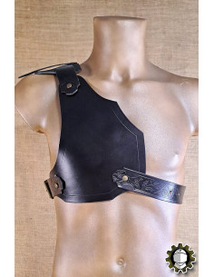 Medieval leather harness model Decimus, black