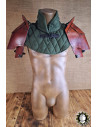 Medieval leather shoulder pads model Senua, brown
