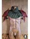 Medieval leather shoulder pads model Herahi, brown