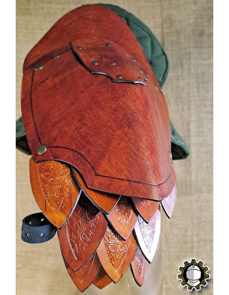 Medieval leather shoulder pads model...