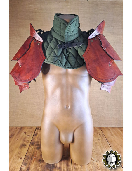 Medieval leather shoulder pads model...