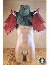 Medieval leather shoulder pads model Brian, brown