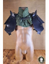 Medieval leather shoulder pads model Brian, black