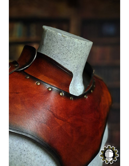 Medieval leather gorget model Cicero,...