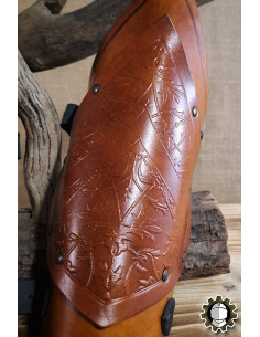 Medieval leather bracelets model Senua, brown 2