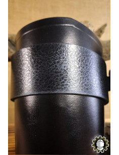 Medieval leather bracelets model Ragnall, black 2