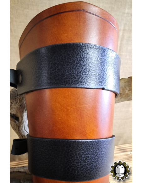 Medieval leather greaves model...