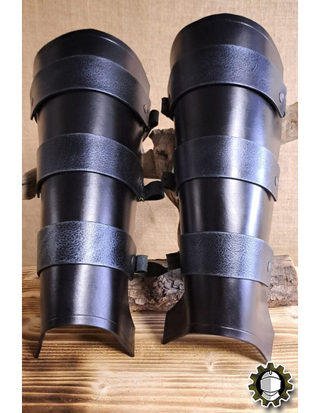 Medieval leather greaves model...