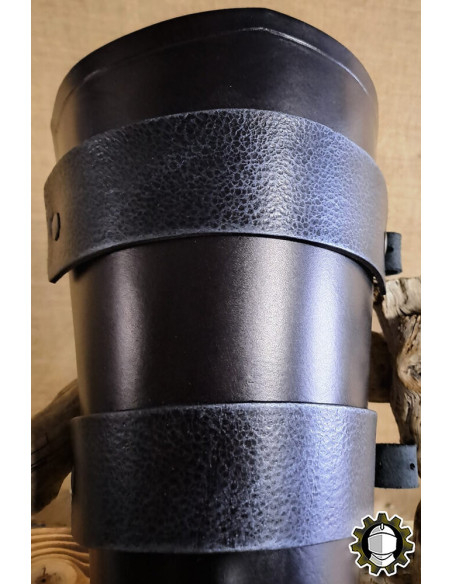 Medieval leather greaves model...