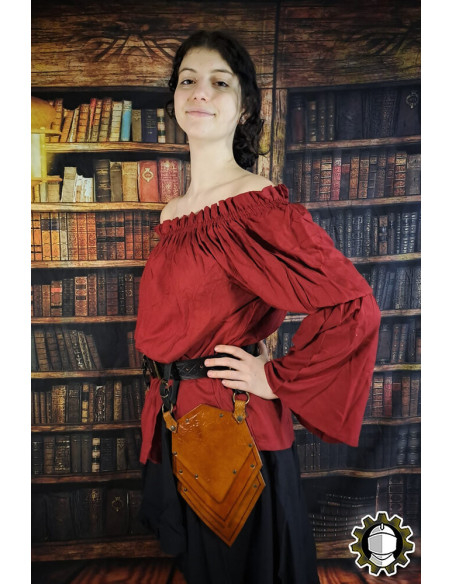 Medieval leather pouches model Senua,...