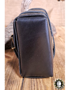 Medieval leather bag model Altair, black 2