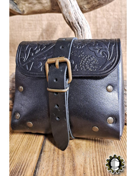 Medieval leather bag model Valeron,...