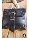 Medieval leather bag model Valeron, black