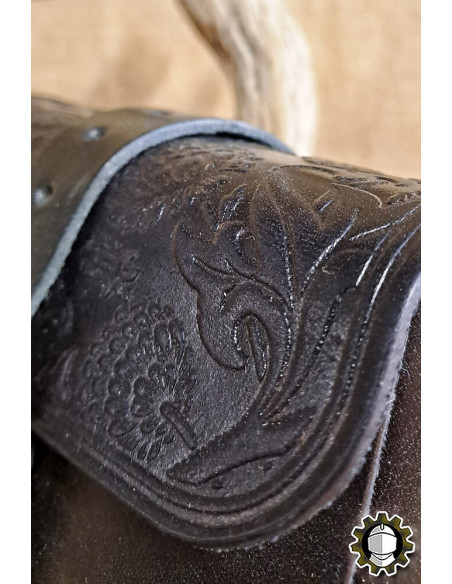 Medieval leather bag model Valeron,...