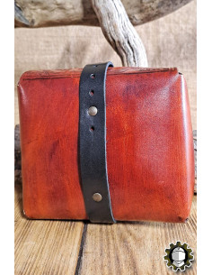 Medieval leather bag model Valeron, brown 2