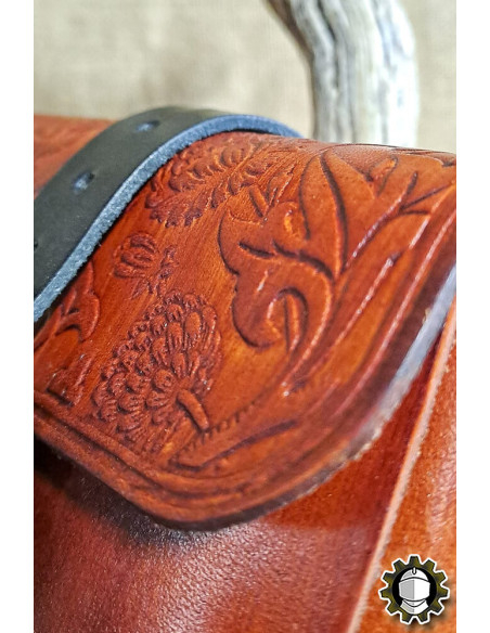 Medieval leather bag model Valeron,...