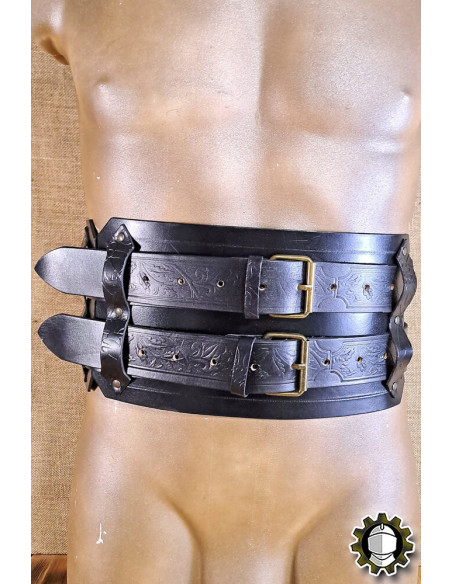 Wide medieval leather belt model...