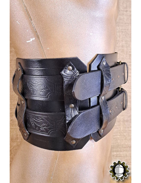 Wide medieval leather belt model...