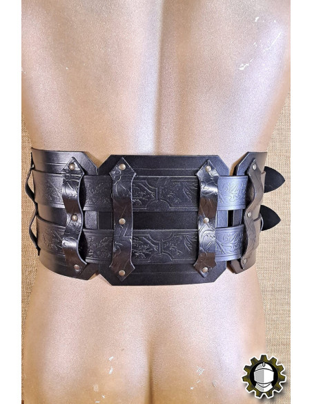 Wide medieval leather belt model...