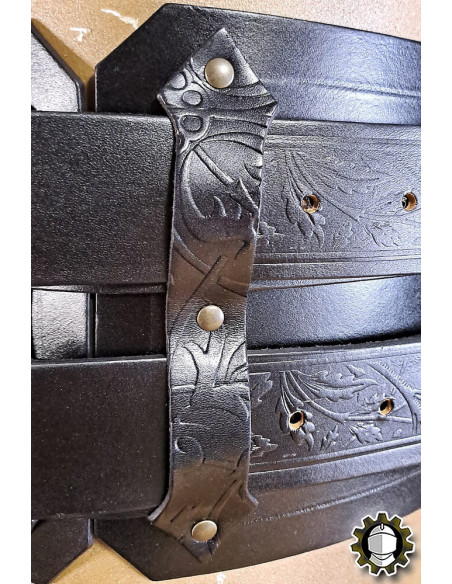 Wide medieval leather belt model...