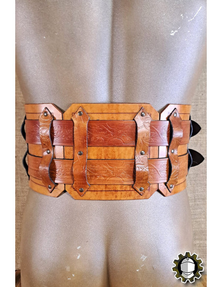 Wide medieval leather belt model...