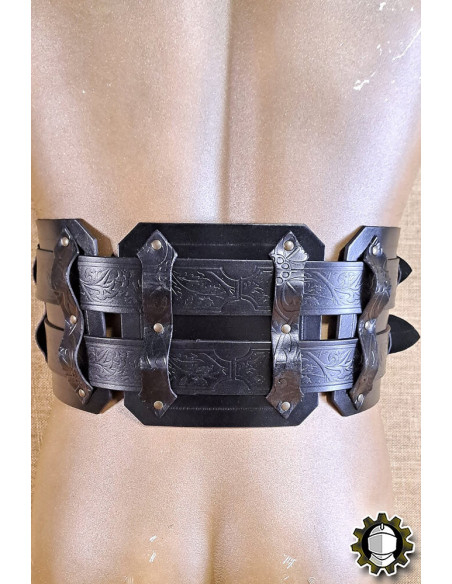 Wide medieval leather belt model...