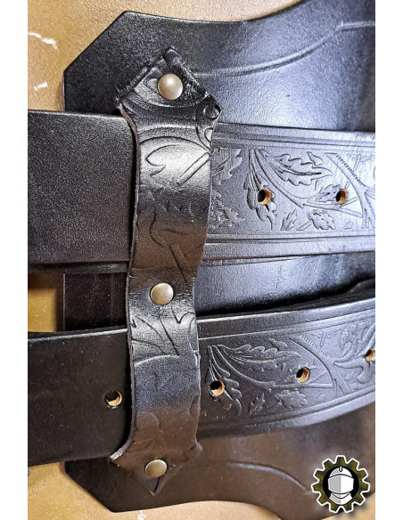 Wide medieval leather belt model...