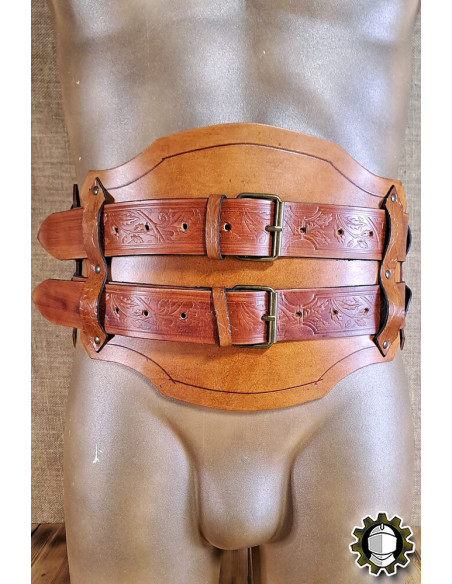 Wide medieval belt in leather model...