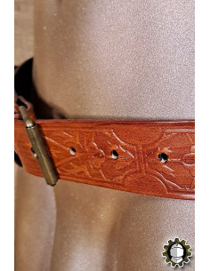 Medieval leather belt model Severian, brown 2