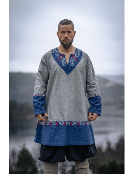 Freydis Viking Tunic in Blue-Grey Freydis Viking Tunic in Blue-Grey