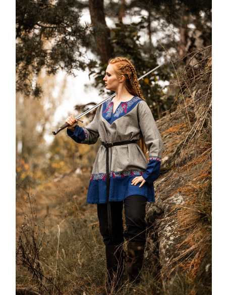 Freydis Viking Tunic in Blue-Grey Freydis Viking Tunic in Blue-Grey