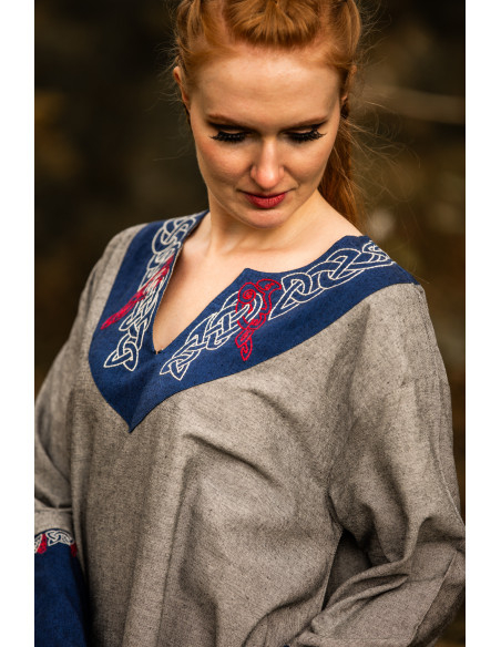 Freydis Viking Tunic in Blue-Grey Freydis Viking Tunic in Blue-Grey