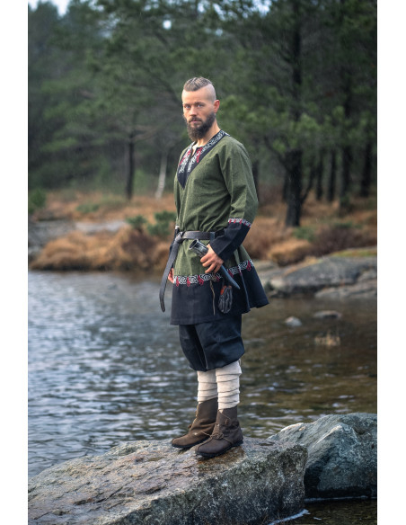 Freydis Viking Tunic in Olive Green