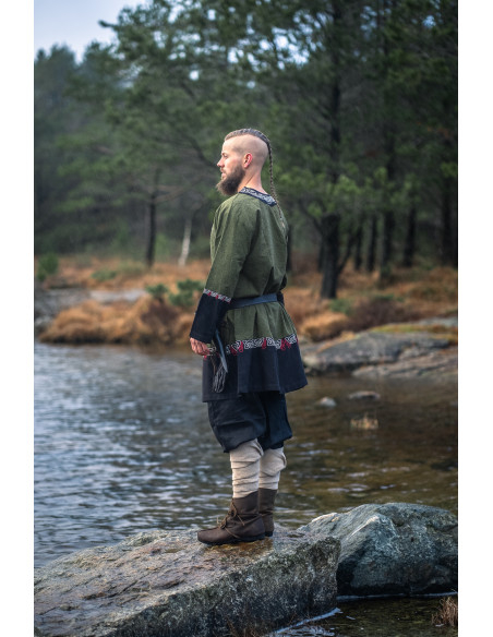 Freydis Viking Tunic in Olive Green