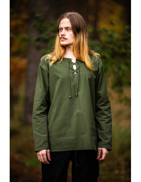 Medieval shirt for men model Otto, green