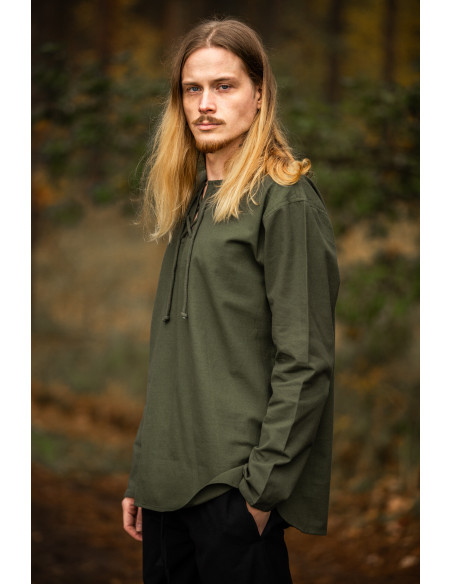 Medieval shirt for men model Otto, green