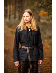 Medieval shirt for men model Otto, black