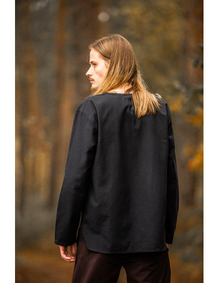 Medieval shirt for men model Otto, black