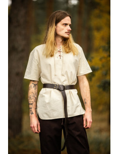 Medieval Shirt Erhart, short sleeve, color Beige 2