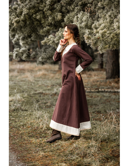 Viking Woman Dress Jorunn, Brown and...