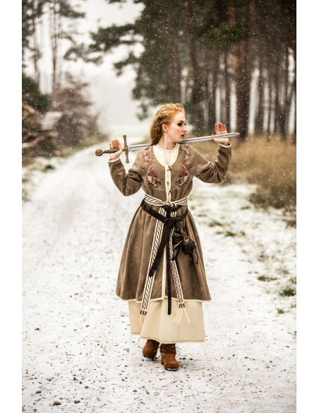 Women's Viking Coat Birka Skadi, Sand...