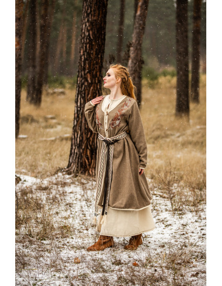 Women's Viking Coat Birka Skadi, Sand...