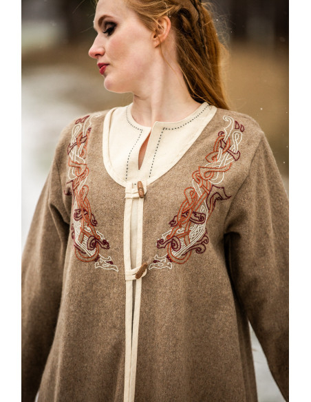 Women's Viking Coat Birka Skadi, Sand...