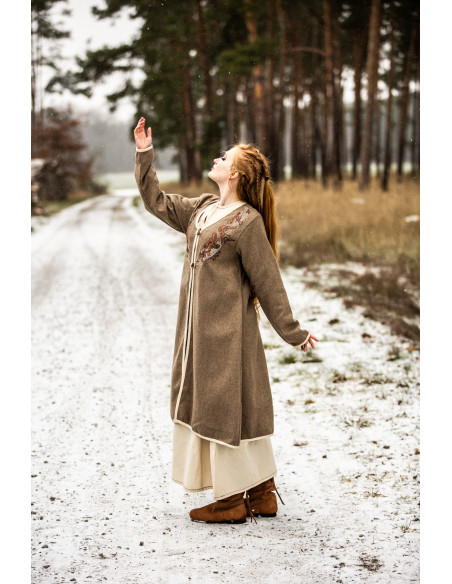 Women's Viking Coat Birka Skadi, Sand...