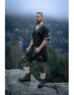 Viking linen pants Wodan, olive green 2