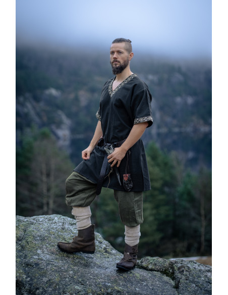 Viking linen pants Wodan, olive green