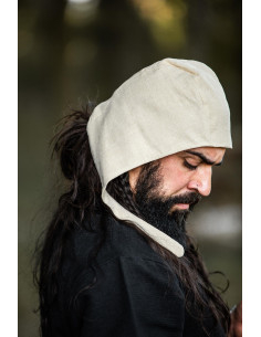 Cotton peasant crepe, natural white color
