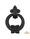 Medieval door knocker with a wrought iron ring (14x9.5 cm.)